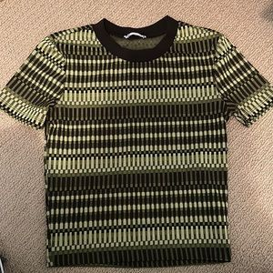 Retro black and green Zara t shirt